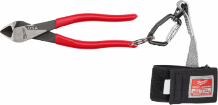 8 Inch Diagonal Cutting Pliers - Durable Steel, Tether Ready, Laser Hardened Edge
