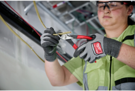 8 Inch Diagonal Cutting Pliers - Durable Steel, Tether Ready, Laser Hardened Edge