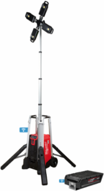 MX FUELTM ROCKETTM Tower Light/Charger 27000 Lumens, 44.12 Inch Height, Rechargeable Battery