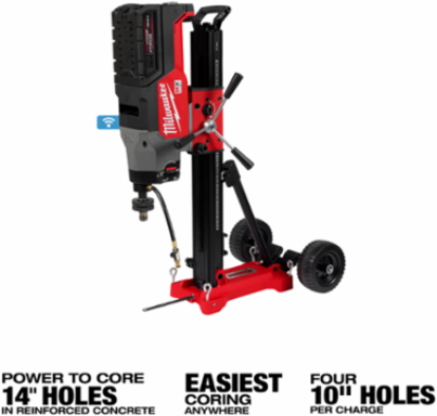 MX FUELTM Core Rig w/ Stand Kit, 14" Coring Capacity, Cordless, Includes 2 Batteries
