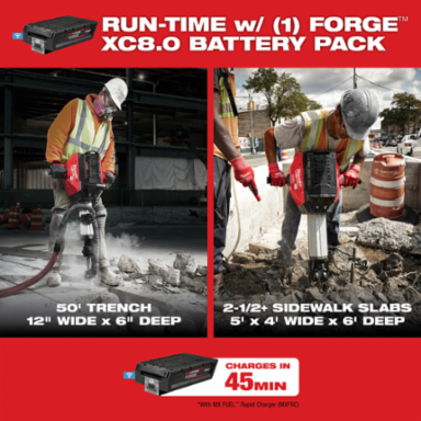 MX FUEL Breaker 63.9 lbs, 50 ft-lbs Impact Energy, 1250 BPM