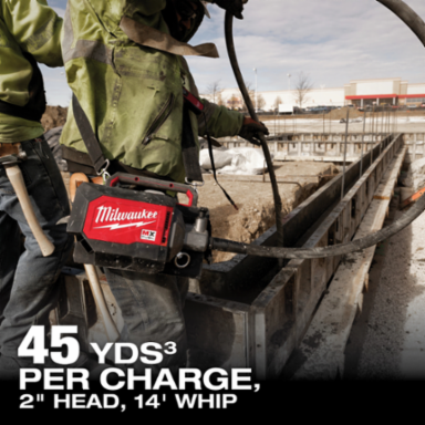 MX FUEL Concrete Vibrator, 2-1/2 Head, 23 lbs, 14 Shaft