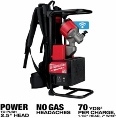 MX FUEL Backpack Concrete Vibrator Kit, Push 2-1/2 Inch Head, 70 yds³/Charge