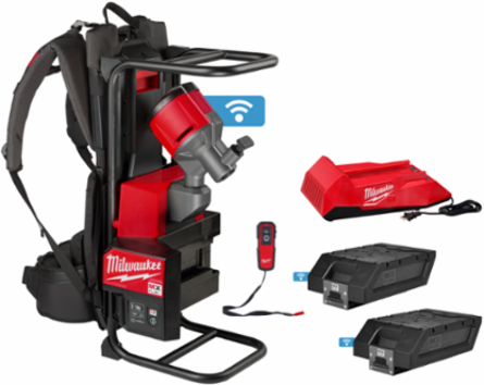 MX FUEL Backpack Concrete Vibrator Kit, Push 2-1/2 Inch Head, 70 yds³/Charge