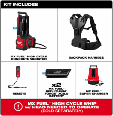 MX FUEL™ High Cycle Concrete Vibrator Kit