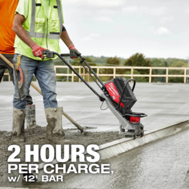 MX FUEL Vibratory Screed Kit, 16 ft Max Length, 2 Batteries Included