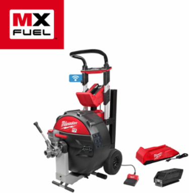 MX FUELTM Sewer Drum Machine, Clears 3-8 Inch Lines, 200 ft Capacity