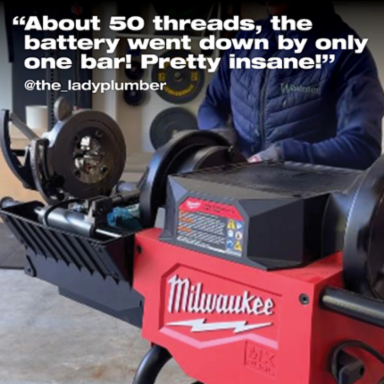 MX FUEL Pipe Threading Machine, 2 Inch Capacity, 240 Pounds, Cordless