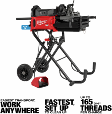 MX FUEL Pipe Threading Machine, 2 Inch Capacity, 240 Pounds, Cordless