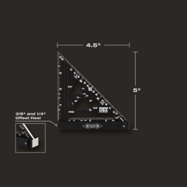 STILETTO 4-1/2 Inch Trim Square, Aluminum, Anti-Glare Finish