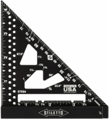 STILETTO 4-1/2 Inch Trim Square, Aluminum, Anti-Glare Finish