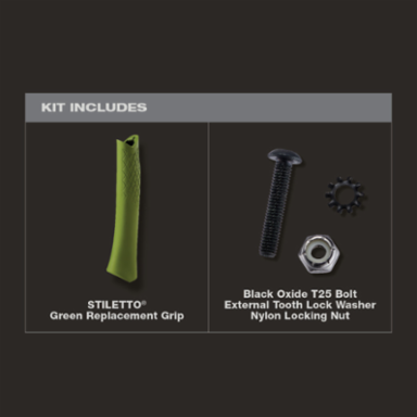 STILETTO Green Replacement Grip, 9 Inch Length, Santoprene Material