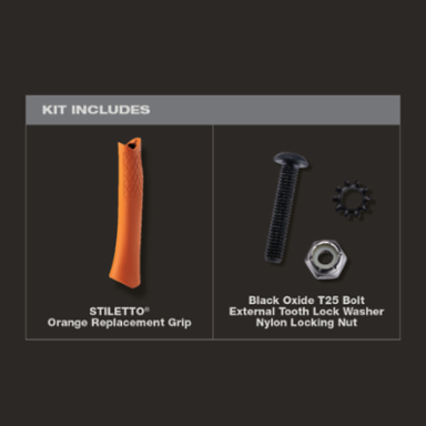 Stiletto Orange Replacement Grip, 9 Inch Length, Fits TIBONETM & TRIMBONETM, Santoprene