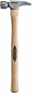14 oz Titanium Milled Face Hammer with 18 in. Straight Hickory Handle
