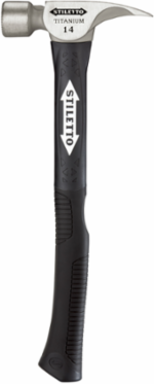 14 oz Titanium Smooth Face Hammer with 18 in. Hybrid Fiberglass Handle