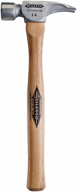 14 oz Titanium Smooth Face Framing Hammer with 18 Inch Hickory Handle