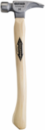 16 oz Titanium Milled Face Hammer with 18 in. Curved Hickory Handle