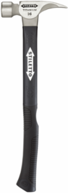 16 oz Titanium Smooth Face Hammer with 18 in. Hybrid Fiberglass Handle
