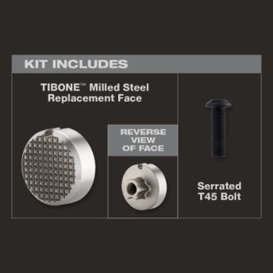 TIBONE Milled Steel Replacement Face for TIBONE Hammer, 4 oz