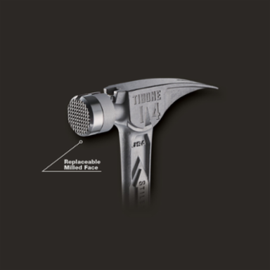 Stiletto 14oz Titanium Framing Hammer with Milled Face & Curved Handle