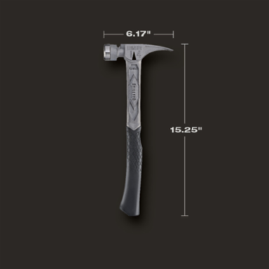 Stiletto 14oz Titanium Framing Hammer with Milled Face & Curved Handle