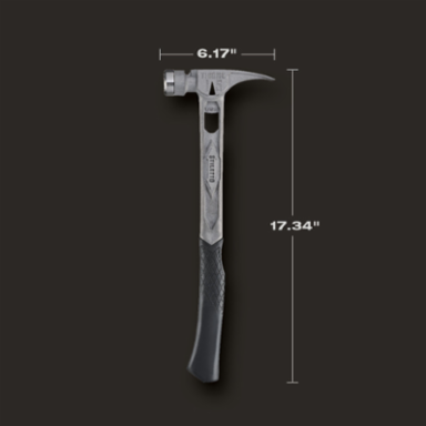 STILETTO® TIBONE™ 15oz Titanium Framing Hammer, Milled Face, Curved Handle