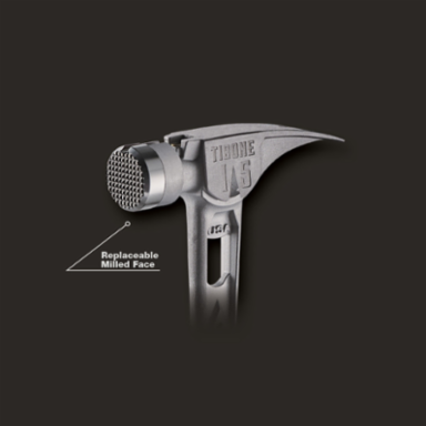 STILETTO® TIBONE™ 15oz Titanium Framing Hammer, Milled Face, Curved Handle