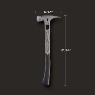 Stiletto TIBONE™ 15oz Titanium Framing Hammer with Magnetic Nail Starter, Curved Handle