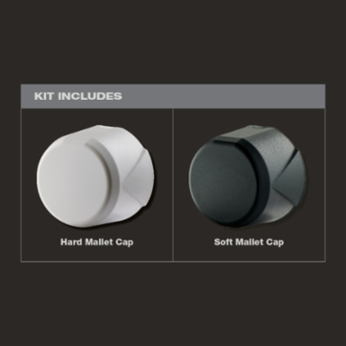 STILETTO TRIMBONETM Mallet Cap Kit - Includes 1 Hard Cap (White) & 1 Soft Cap (Black)
