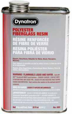 Dynatron Fiberglass Resin, 1 Gallon Can, Waterproof Polyester for Auto Repair