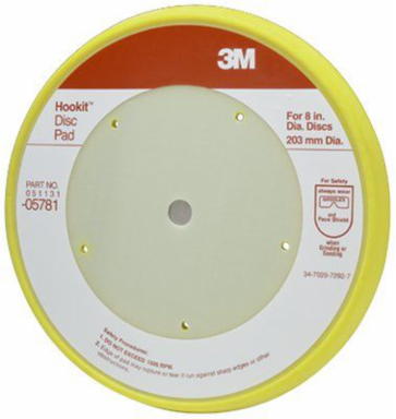 Hookit Disc Pad, 8 Inch, Medium Density Foam, Max RPM 1500, 5 Holes