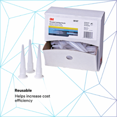 3M™ Threaded Cartridge Nozzle 08187, 50/Carton, 6 Cartons/Case