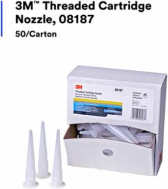3M™ Threaded Cartridge Nozzle 08187, 50/Carton, 6 Cartons/Case