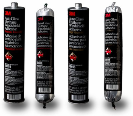 3M Auto Glass Urethane Windshield Adhesive, 08693, 10.5 fl oz Cartridge, 12 per case