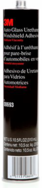 3M Auto Glass Urethane Windshield Adhesive, 08693, 10.5 fl oz Cartridge, 12 per case