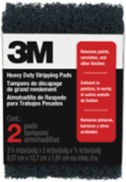3M™ Heavy Duty Stripping Pads 10111NA, 3 Coarse, Two-pack, Open Stock, 3-3/8 in. x 5 in. x 3/4 in. each