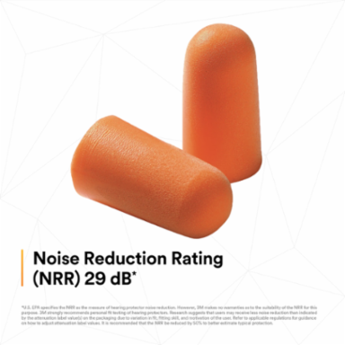 3M™ Foam Earplugs 1100, Uncorded, 1000 Pair/Case