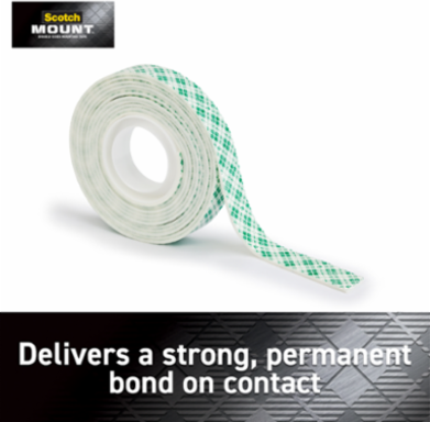 Scotch-Mount™ Indoor Double-Sided Mounting Tape 110H-DC-EF, 0.5 in x 80 in (1.27 cm x 2 m)