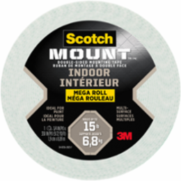 Scotch-Mount™ Indoor Double-Sided Mounting Tape Mega Roll 110H-LONGDC-EF, 0.75 in x 350 in (1.9 cm x 8.89 m)