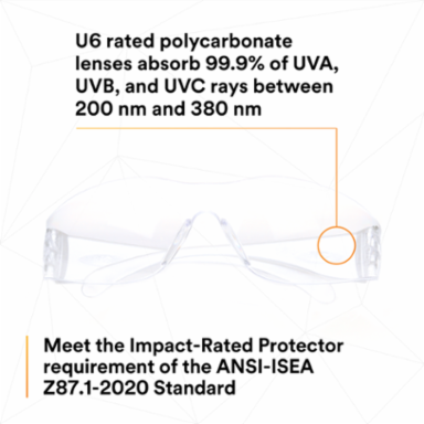 3M™ Virtua™ Protective Eyewear 11329-00000-20 Clear Anti-Fog Lens, Clear Temple 20 EA/Case