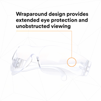 3M™ Virtua™ Protective Eyewear 11329-00000-20 Clear Anti-Fog Lens, Clear Temple 20 EA/Case