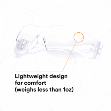 3M™ Virtua™ Protective Eyewear 11329-00000-20 Clear Anti-Fog Lens, Clear Temple 20 EA/Case