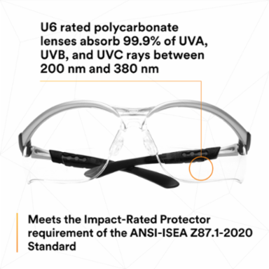 3M™ BX™ Reader Protective Eyewear 11376-00000-20, Clear Lens, Silver Frame, +2.5 Diopter, 20 ea/Case