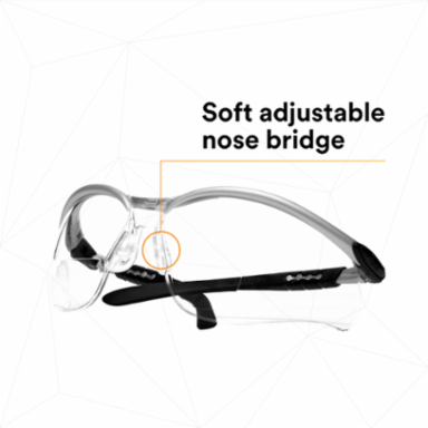 3M™ BX™ Reader Protective Eyewear 11376-00000-20, Clear Lens, Silver Frame, +2.5 Diopter, 20 ea/Case