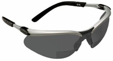 3M BX Reader Protective Eyewear 11379-00000-20, Gray Lens, Silver Frame, +2.5 Diopter, 20 EA/Case