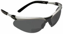 3M BX Reader Protective Eyewear 11379-00000-20, Gray Lens, Silver Frame, +2.5 Diopter, 20 EA/Case