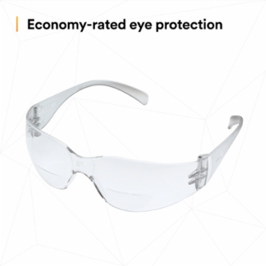 3M™ Virtua™ Reader Protective Eyewear 11514-00000-20 Clear Anti-Fog Lens, Clear Temple, +2.0 Diopter 20 EA/Case