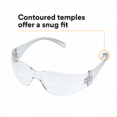 3M™ Virtua™ Reader Protective Eyewear 11514-00000-20 Clear Anti-Fog Lens, Clear Temple, +2.0 Diopter 20 EA/Case