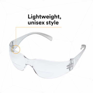 3M™ Virtua™ Reader Protective Eyewear 11514-00000-20 Clear Anti-Fog Lens, Clear Temple, +2.0 Diopter 20 EA/Case