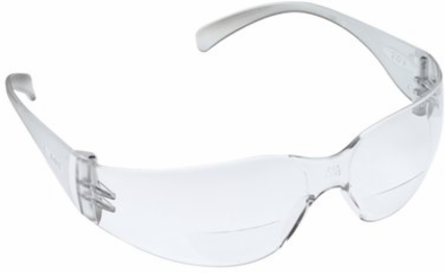 3M Virtua Reader Protective Eyewear 11515-00000-20, Clear Anti-Fog Lens, Clear Temple, +2.5 Diopter, 20 EA/Case